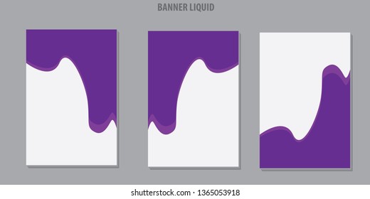 modern abstrack banner liquid purple