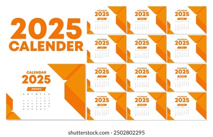 Modern Abstract 2025 Calendar: Contemporary design with vibrant, abstract art elements