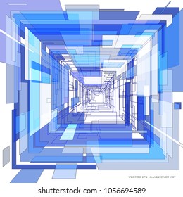 Modern abstract 3 D background