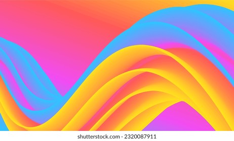 Modern abstract 3d background with fluid gradient color. Dynamic shapes composition with trendy liquid colors for cover, poster, banner and wall art design.