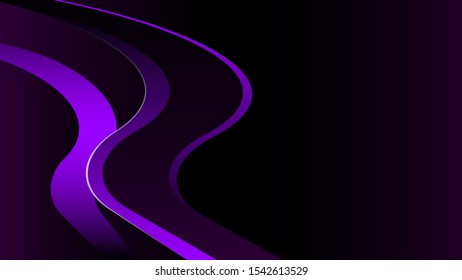 Modern abstract 3D background for landing pages, sites, wallpapers, mobile applications, covers, banners, flyers, etc. Bright lines against a dark background.