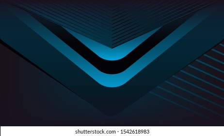 Modern abstract 3D background for landing pages, sites, wallpapers, mobile applications, covers, banners, flyers, etc. Bright lines against a dark background.