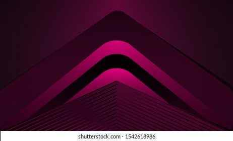 Modern abstract 3D background for landing pages, sites, wallpapers, mobile applications, covers, banners, flyers, etc. Bright lines against a dark background.