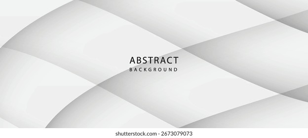 Moderner abstrakter 3D-Hintergrund mit glatten weißen Wellenmustern, Vektor eps10