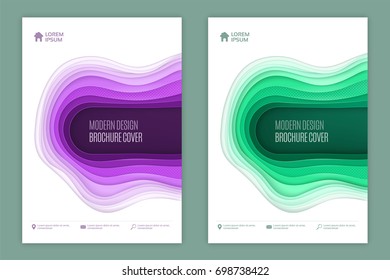 Modern abstract 3d cover design for brochure magazine flyer report or catalog. Vector illustraion