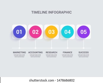 Modern abstract 3D infographic template with steps for success. Business circle template with options for brochure, diagram, workflow, timeline, web design. Vector EPS 10