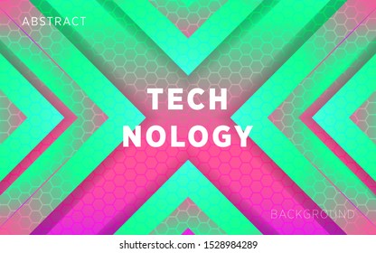 modern abstract 3d triangle gradient background with line. on hexagon texture, digital template, can be used in cover design, poster, book design, website backgrounds. vector illustration.