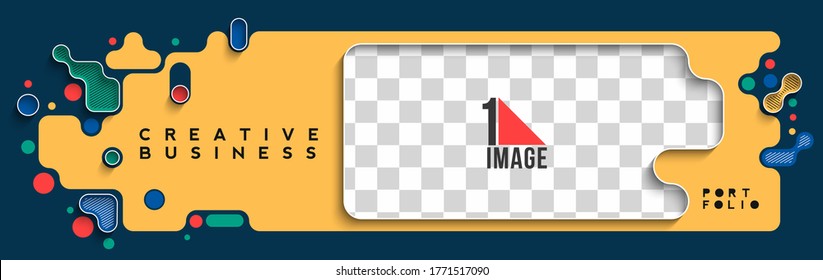 Plantilla de diseño de anuncios abstractos, banner web y cabecera.