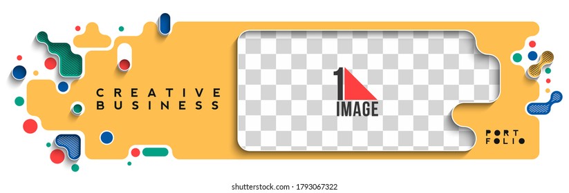 Modern Abstract Ad, Web Banner & Header Layout Template.