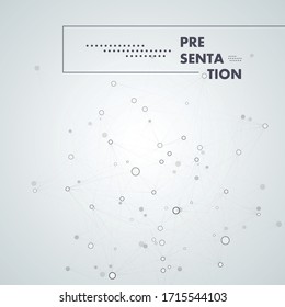 Modern abstract advertising concept. Vector connection. Finger pointing direction. Vector background abstract technology communication data science.