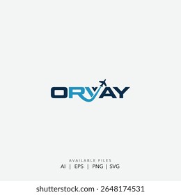 Modern Abstract Airline and Travel Company Logo, Sleek Vector Logo for Travel Agencies