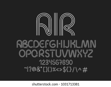 Modern abstract alphabet.