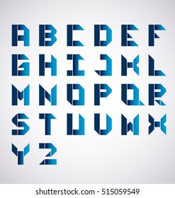 Modern Abstract Alphabet Design-Vector Illustration