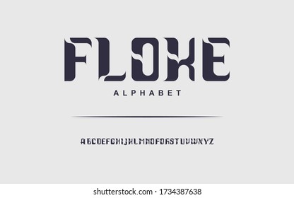 Modern abstract alphabet font set