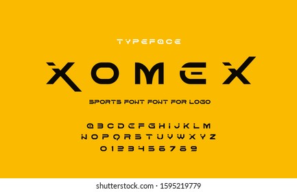 Modern Abstract alphabet fonts. Typography electronic,digital, game, music, future creative font design concept. Vector illustration.