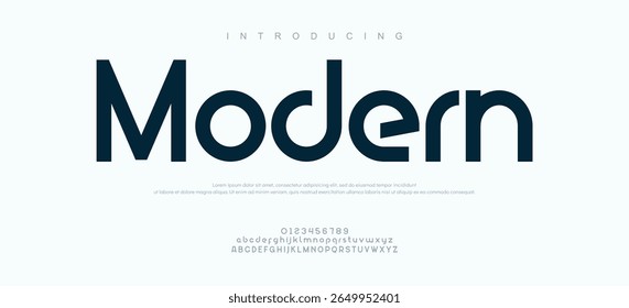 Modern abstract alphabet fonts. Typography sport, simple, technology, fashion, digital, future creative logo font. vector illustration