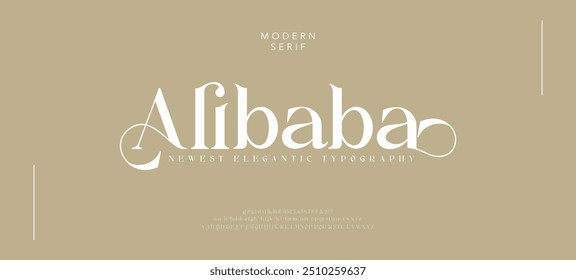 Moderne abstrakte Buchstaben Schriftlogo. Typografie Luxus minimale Schriftarten dekorative Hochzeit Vintage Retro-Logos. Vektorgrafik