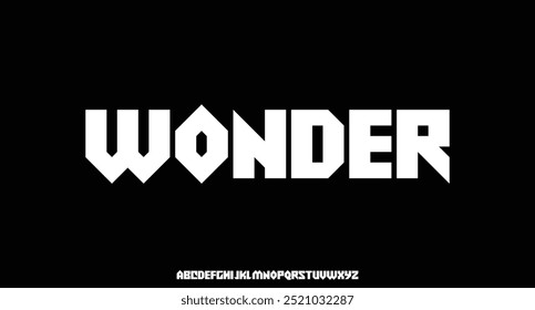 modern abstract alphabet. Typography with modern regular and number. minimalist style fonts set. vector illustration