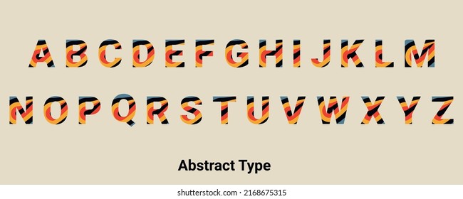 Modern and Abstract alphabet Vector Type