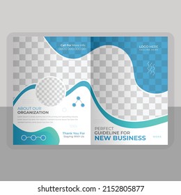 Modern Abstract Annual Report, Flyer, Brochure, Leaflet Vector Template Design. Colorful a4 Book Cover corporate identity or magazine poster presentation of yellow color for personal or profile Layout