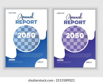 Modern  abstract anuual report cover design template