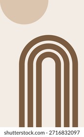 Moderno Arco Abstrato Imprimível Wall Art. Mid Século Minimalista Art Print para sala de estar