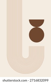Modern Abstract Arch Printable Wall Art. Mid Century Minimalist Art Print for Living Room