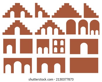 Modern abstract architecture shape illustration