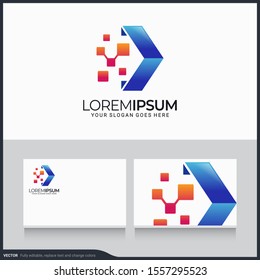 Modern abstract arrow logo symbol design. Vector illustration icon symbol concept template design