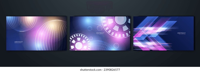 Modern abstract arrows. High-speed technology movement. Colourful dynamic motion on blue background. Movement sport pattern for banner or poster design background concept.
