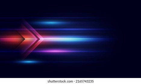 Modern abstract arrows moving at high speed.Technology movement. Colourful dynamic motion. Technology movement pattern for banner or poster design background concept.