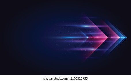 Modern abstract arrows moving at high speed.Technology movement. Colourful dynamic motion. Technology movement pattern for banner or poster design background concept. - Shutterstock ID 2170320955