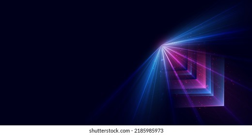 Modernas flechas abstractas moviéndose a alta velocidad con espacio de copia. Movimiento dinámico colorido. Patrón de movimiento de tecnología para diseño de pancartas o afiches. EPS10 vectores.