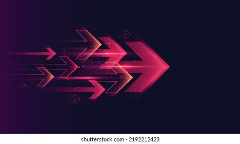 Modern abstract arrows moving at high speed. Dynamic motion. Technology movement pattern for banner or poster design. Vector EPS10.