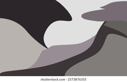 modern abstract art combination of black, gray, and taupe, creating a refined and minimalist aesthetic, ideal for modern and minimalist spaces, such as living rooms, offices, bedrooms, or entryways