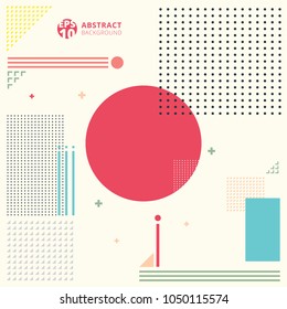Modern abstract art geometric background with flat minimalistic style for poster, print, ad, brochure, leaflet, magazine, website, Vector illustration