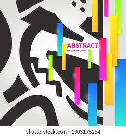 Modern abstract art geometric background in flat style.Vector poster with elements for design