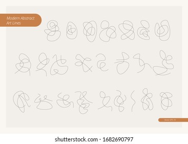 Modern Abstract Art Lines Vector Illustration