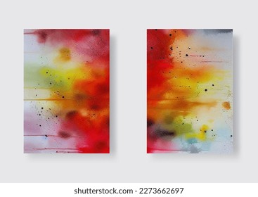 Modern Abstract Art Painting. Vector illustration. Design elements set.