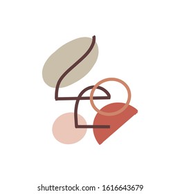 Modern abstract art. Scandinavian style print. Nordic design for interior and other. Vector EPS