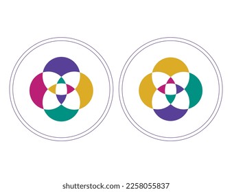 modern abstract art; set of circles created different colors; print wall art; minimal posters or design elements