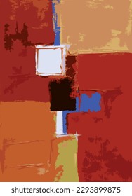 Arte Resumen moderno - Ilustración vectorial de la composición colorida de la pintura contemporánea original
