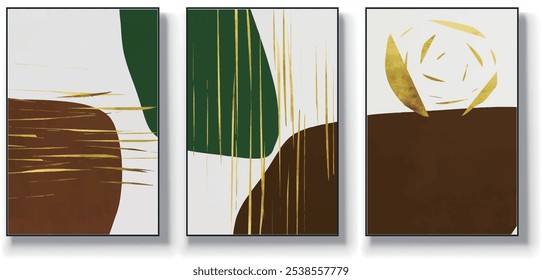 Arte abstrata moderna, cartaz de arte de parede, ilustração vetorial desenhada à mão geométrica