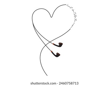 Modern abstract artistic design with musical heart. Templates for celebration, ads, branding, banner, cover, label, poster, sales, lovely print for t-shirt.