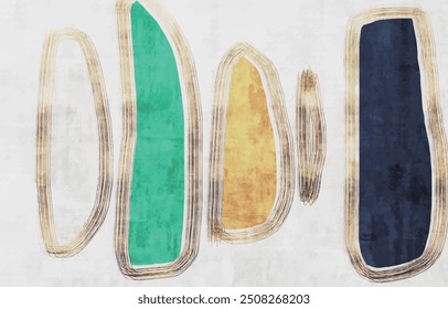 Modern abstract artwork background. Vector illustration. Stylish modern wall art,