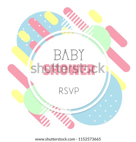 Modern Abstract Baby Shower Banner Stock Vector Royalty Free