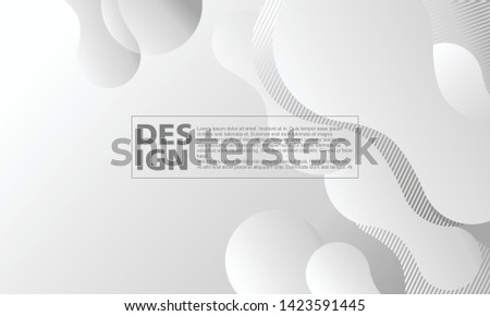 modern abstract bacground with fluid shape on gradient white color