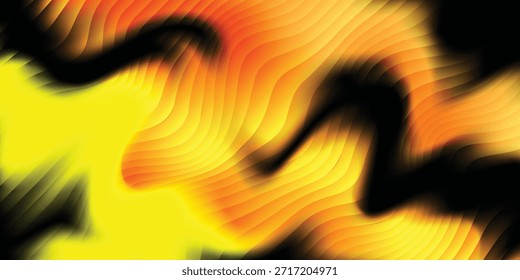 Fondo abstracto moderno que muestra ondas de calor luminosas y rayas de Vertical borrosas.