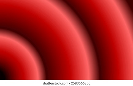 modern abstract background 3D circle geometric with gradient red color, Minimalist style cover template with vibrant perspective 3d geometric round shapes.