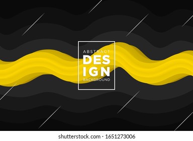 Modern Abstract Background with 3D Gold Flow Shape perfect for your Design Project, Wallpaper, Banner, Cover, Poster, etc. Eps10 Vector.